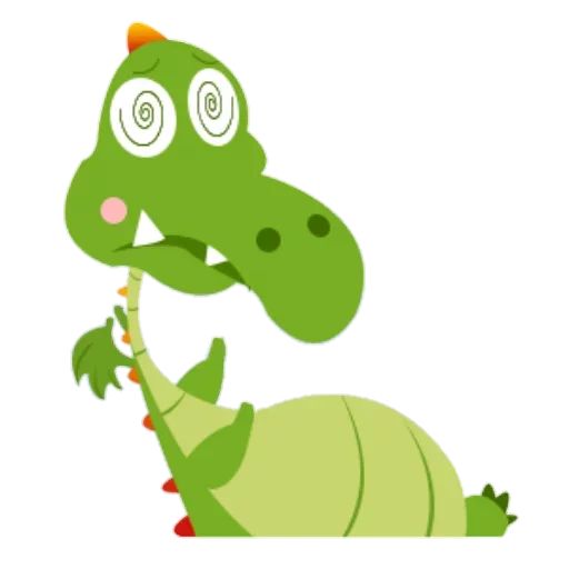 Sticker «Green Dino-11»
