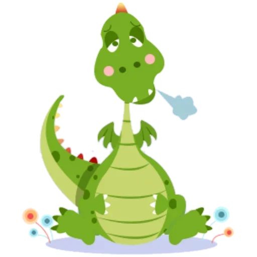 Sticker «Green Dino-5»