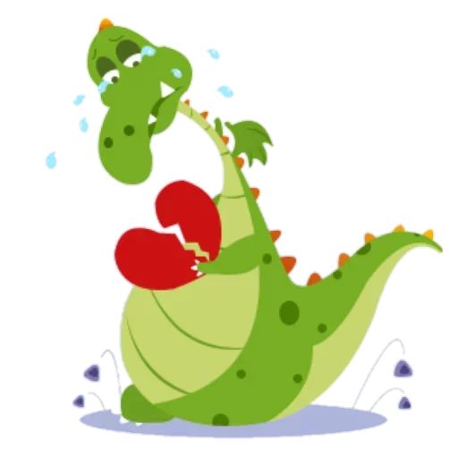 Sticker «Green Dino-8»