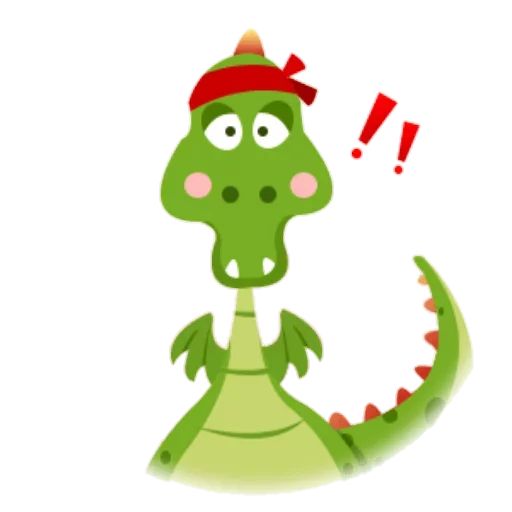 Sticker «Green Dino-9»