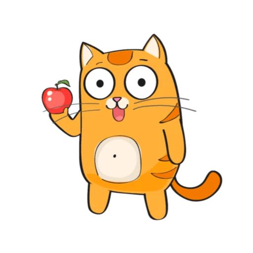 Sticker «Red-headed cat-7»