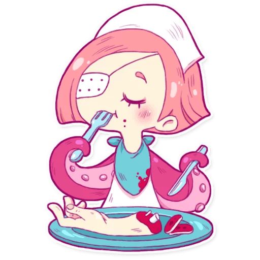 Sticker «Octopus Girl-5»
