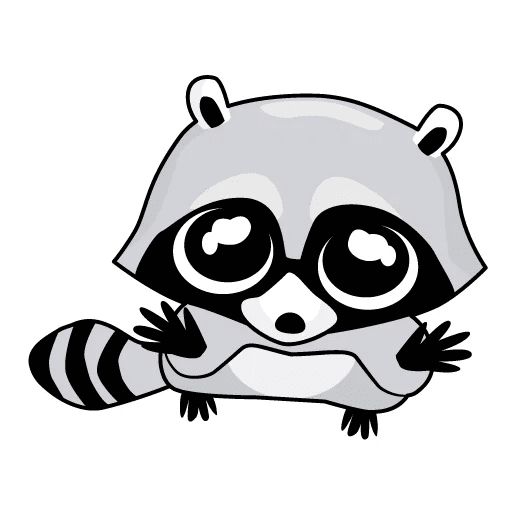 Sticker «Raccoon-1»