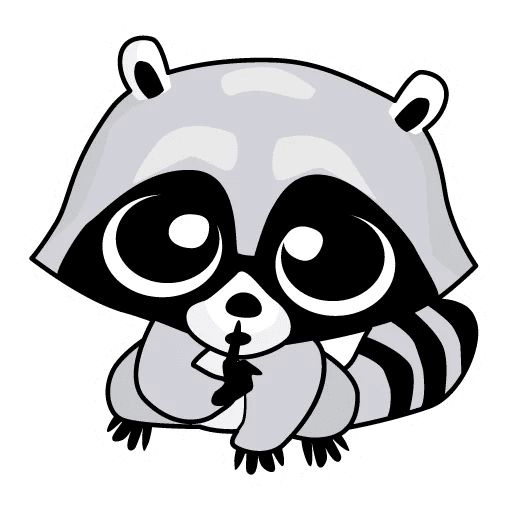 Sticker «Raccoon-10»
