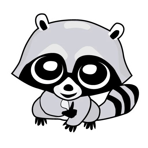 Sticker «Raccoon-2»