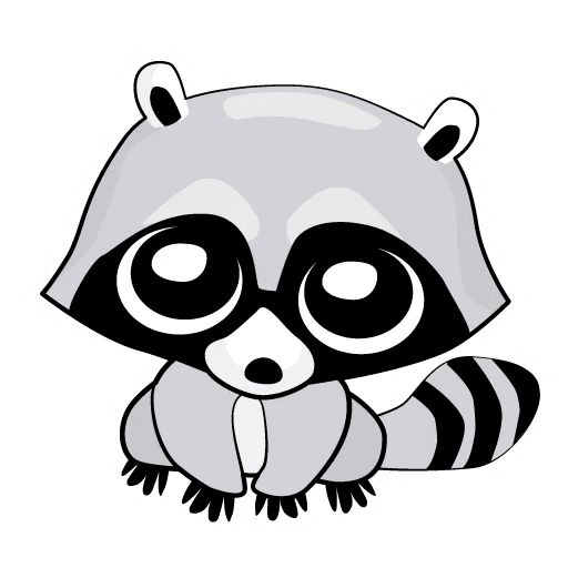 Sticker «Raccoon-3»