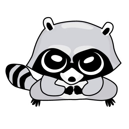 Sticker «Raccoon-8»