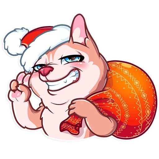 Sticker «Christmas Dog-5»