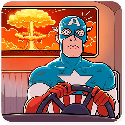 Sticker «Captain America-3»