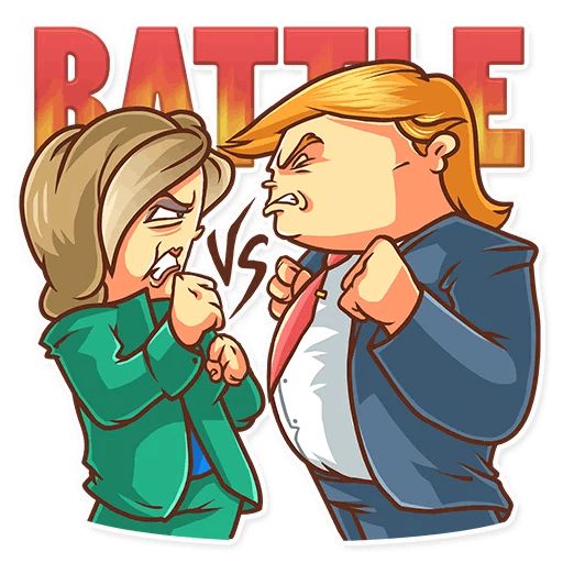 Sticker «Clinton vs. Trump-9»