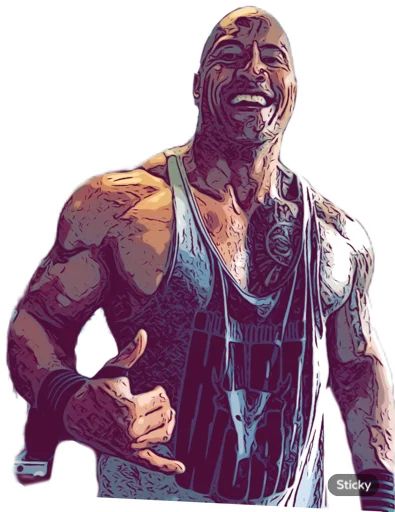 Sticker «Dwayne Johnson-3»