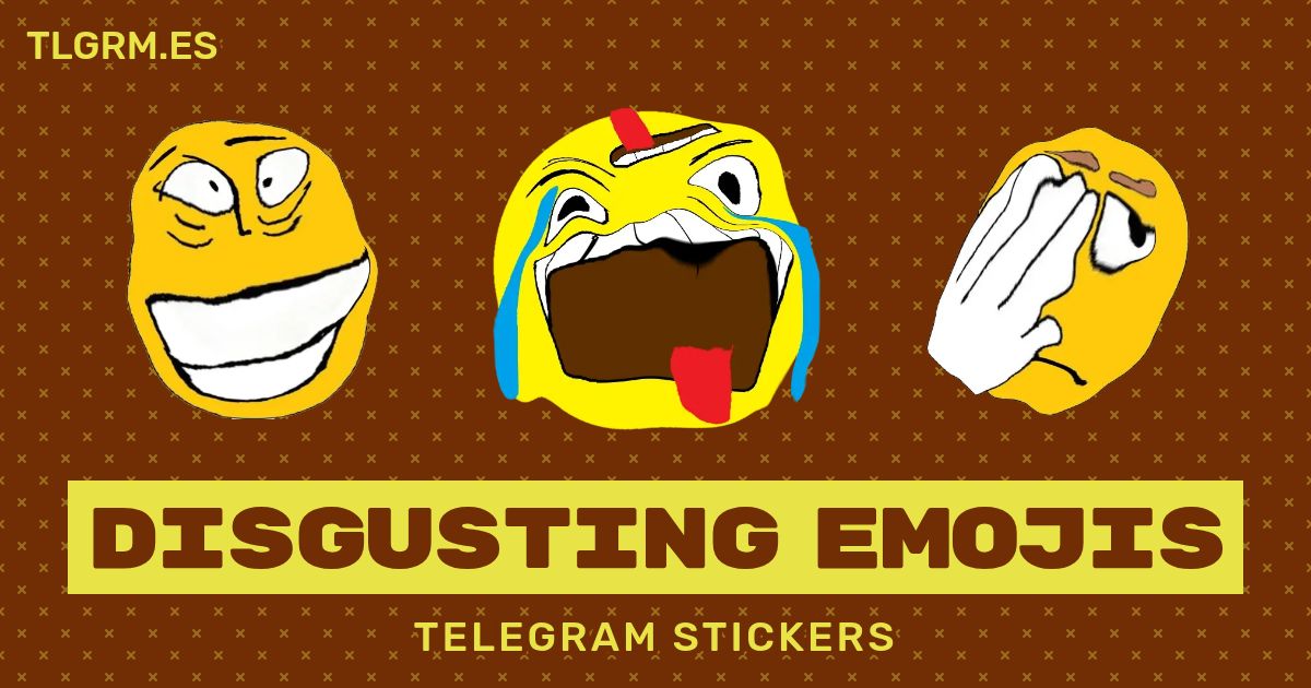 Pack de stickers para Telegram «Disgusting Emojis»