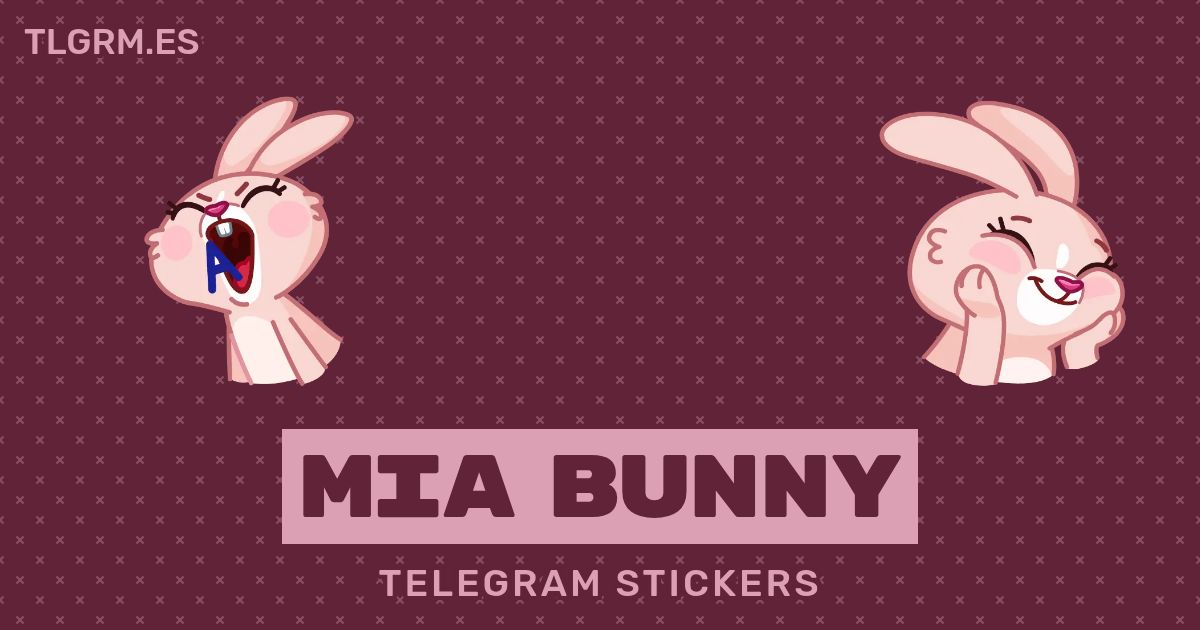 Pack de stickers animados para Telegram «Mia Bunny»