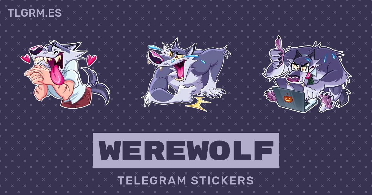 Pack de stickers para Telegram «Werewolf»