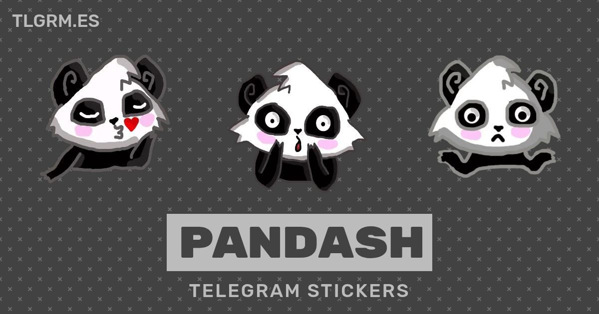 Pack de stickers para Telegram «Pandash»