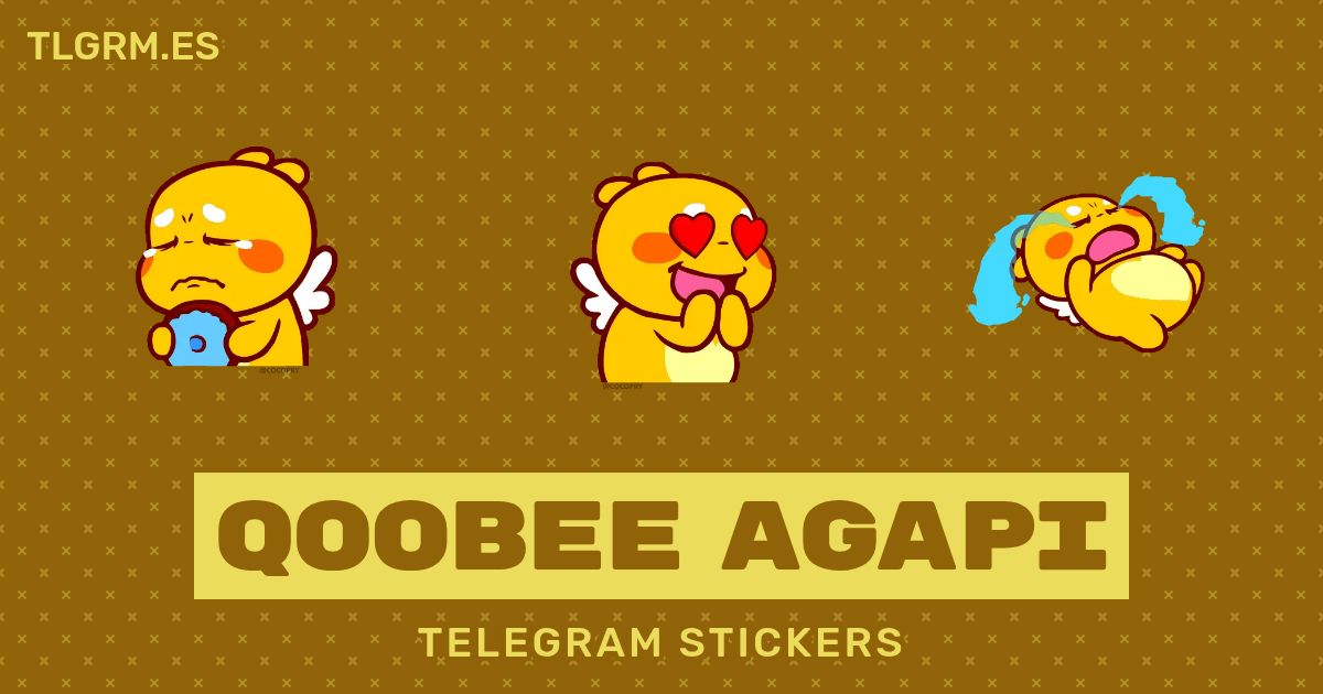 Pack de stickers animados para Telegram «QooBee Agapi»