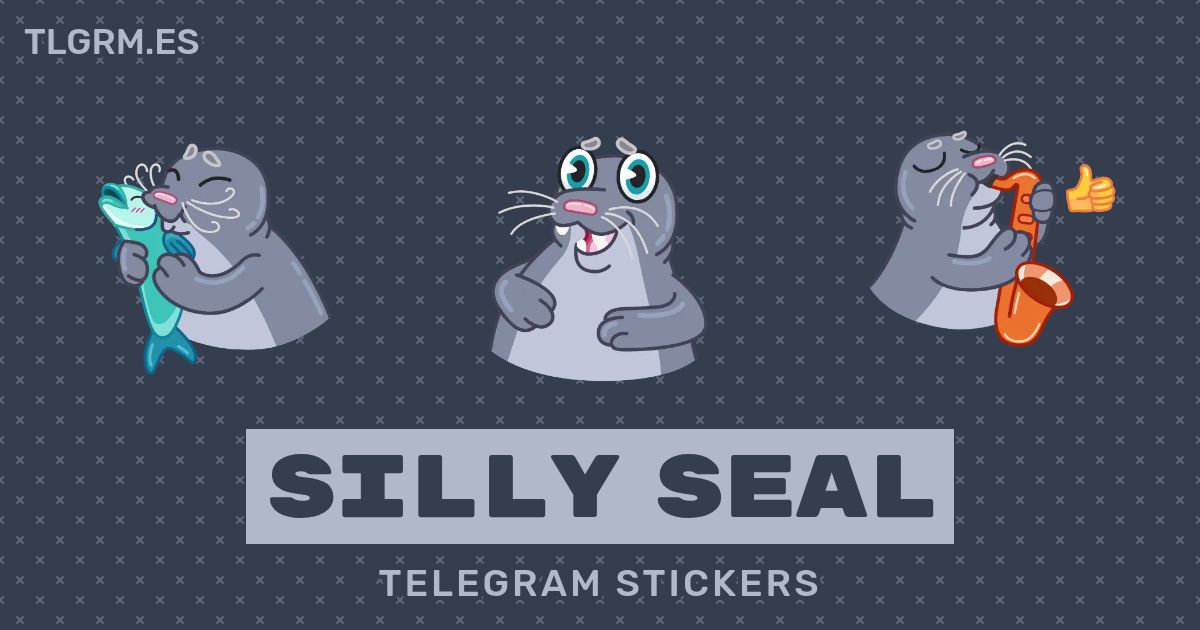Pack de stickers animados para Telegram «Silly Seal»