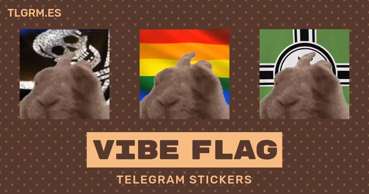 Pack de stickers animados para Telegram «VIBE flag»