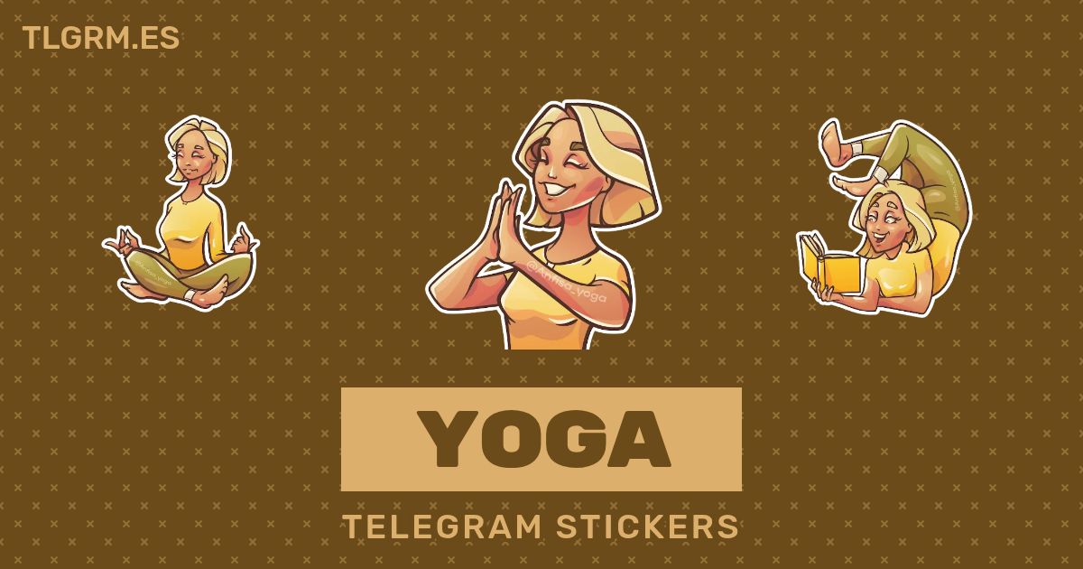 Pack de stickers para Telegram «Yoga»