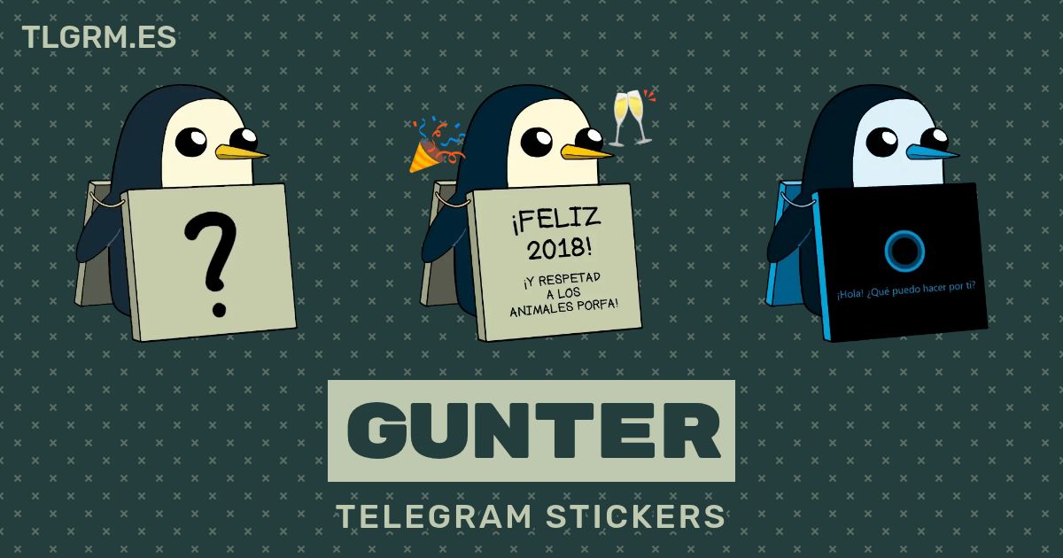Pack de stickers para Telegram «Gunter»